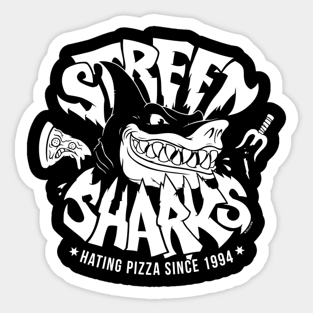 Sharks hate Pizza Sticker by wloem